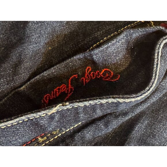 VTG Coogi Mens Straight-Leg Blue Denim Jeans Embroidered Pockets 38 x 34 Y2K Hip - Picture 7 of 10